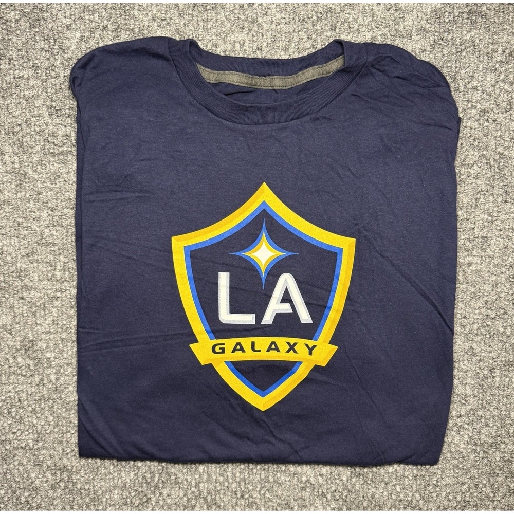 Los Angeles Galaxy T-Shirt MLS Soccer Cotton Navy Blue Unisex Adult Size XL NWOT